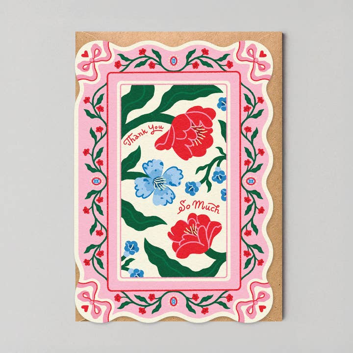 Floral Thank You Card | Uniquely Shaped Greeting Cards
for wholesale by Studio Boketto