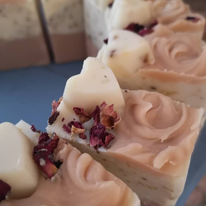 Calendula Rose Vegan Soap for wholesale by somerset natural soaps