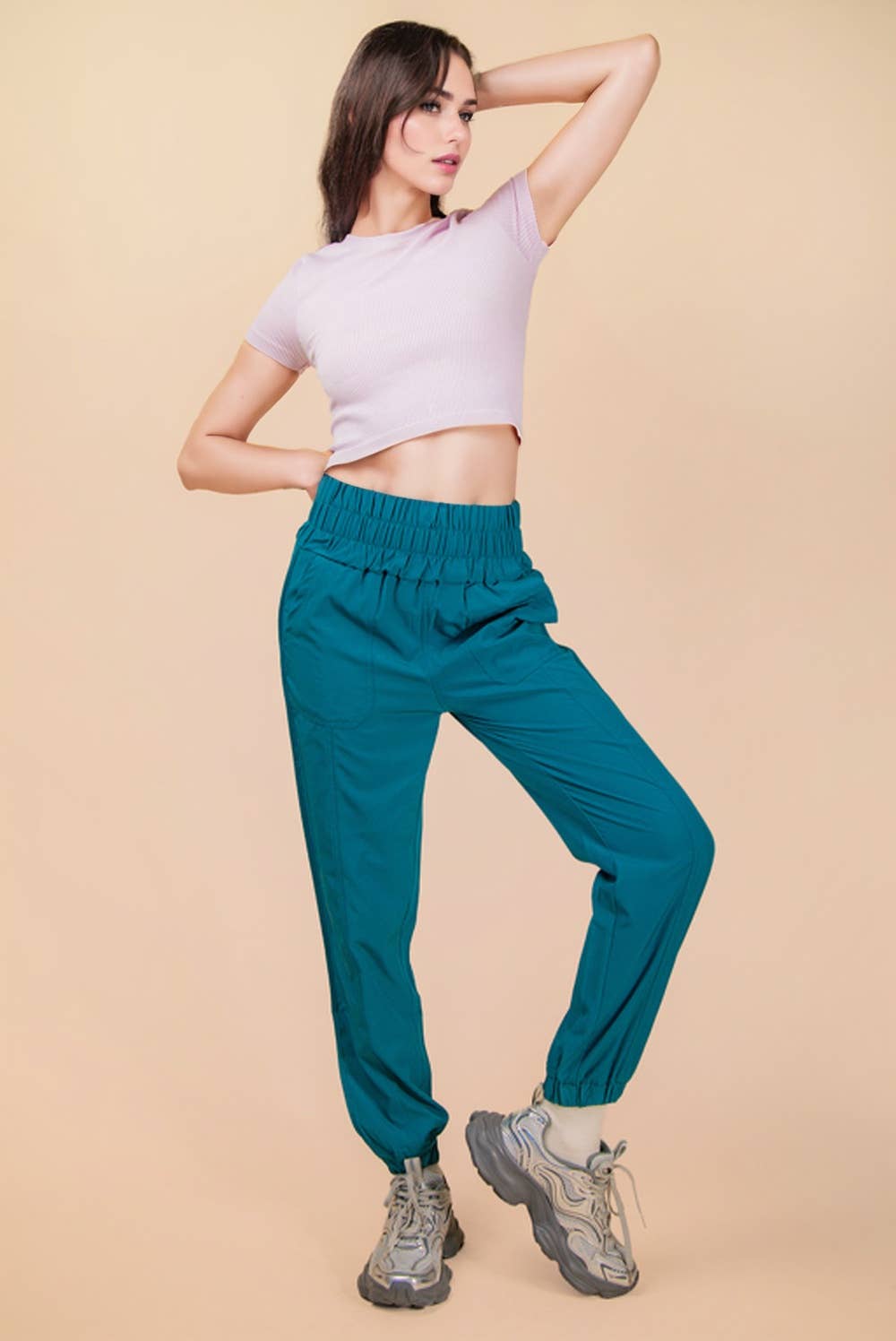 VERY J - Wholesale Athletic Sweatpants/Joggers - Women's - NP70063-Elasticized waist jogger pants34