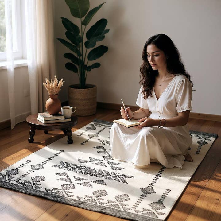 Kilim Ull Bomull Handvävd Matta för wholesale av absolutely natural lifestyle