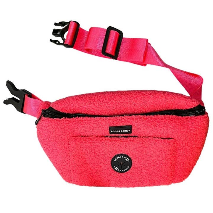 Teddy Hip Fanny Pack - Fluorescent Pink for wholesale by Boogs & Boop