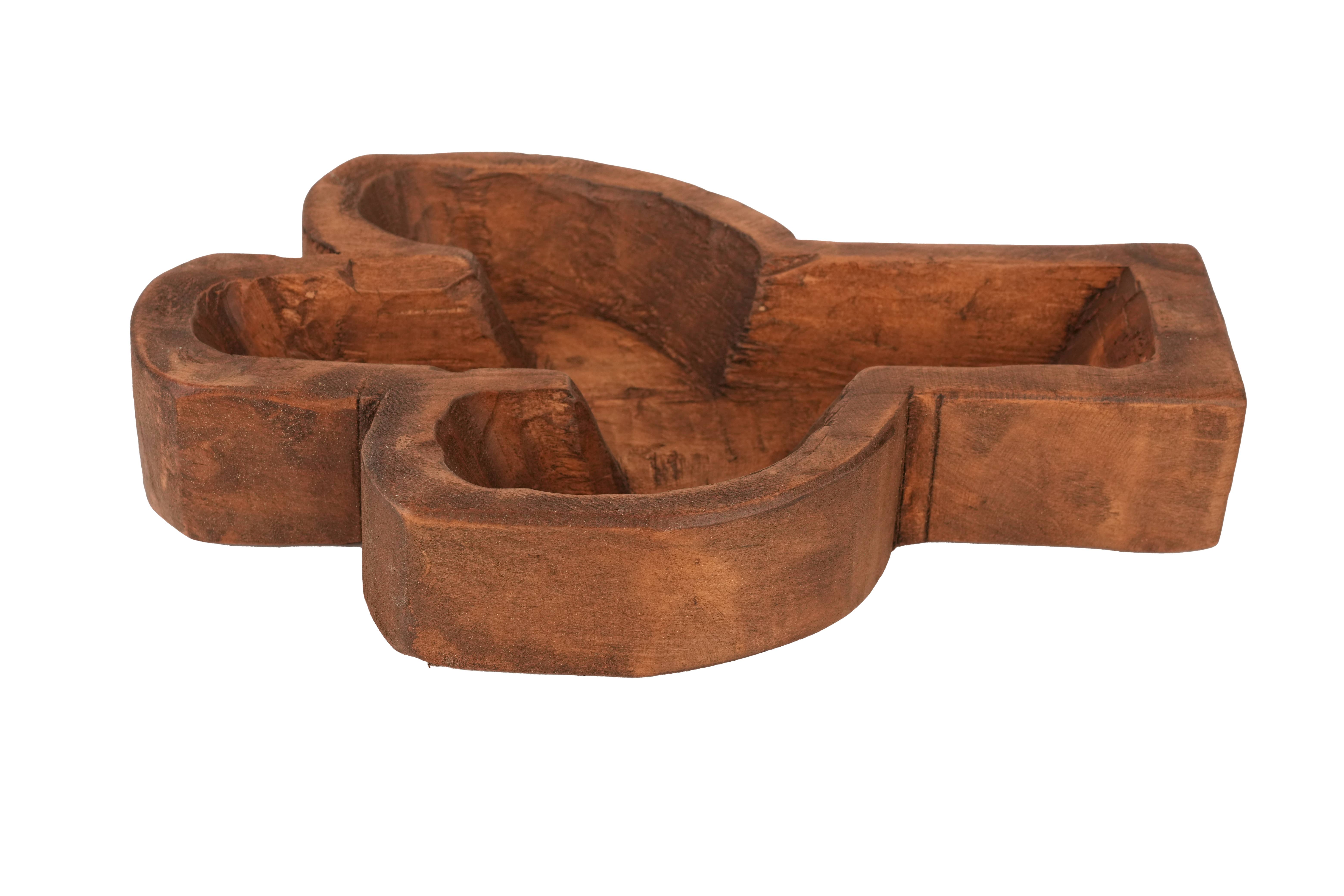 My Amigos Imports - Wholesale Candle Holder - Mini Cactus Bowl-7 x 12-Carved-Candle Ready-Mini Cactus2