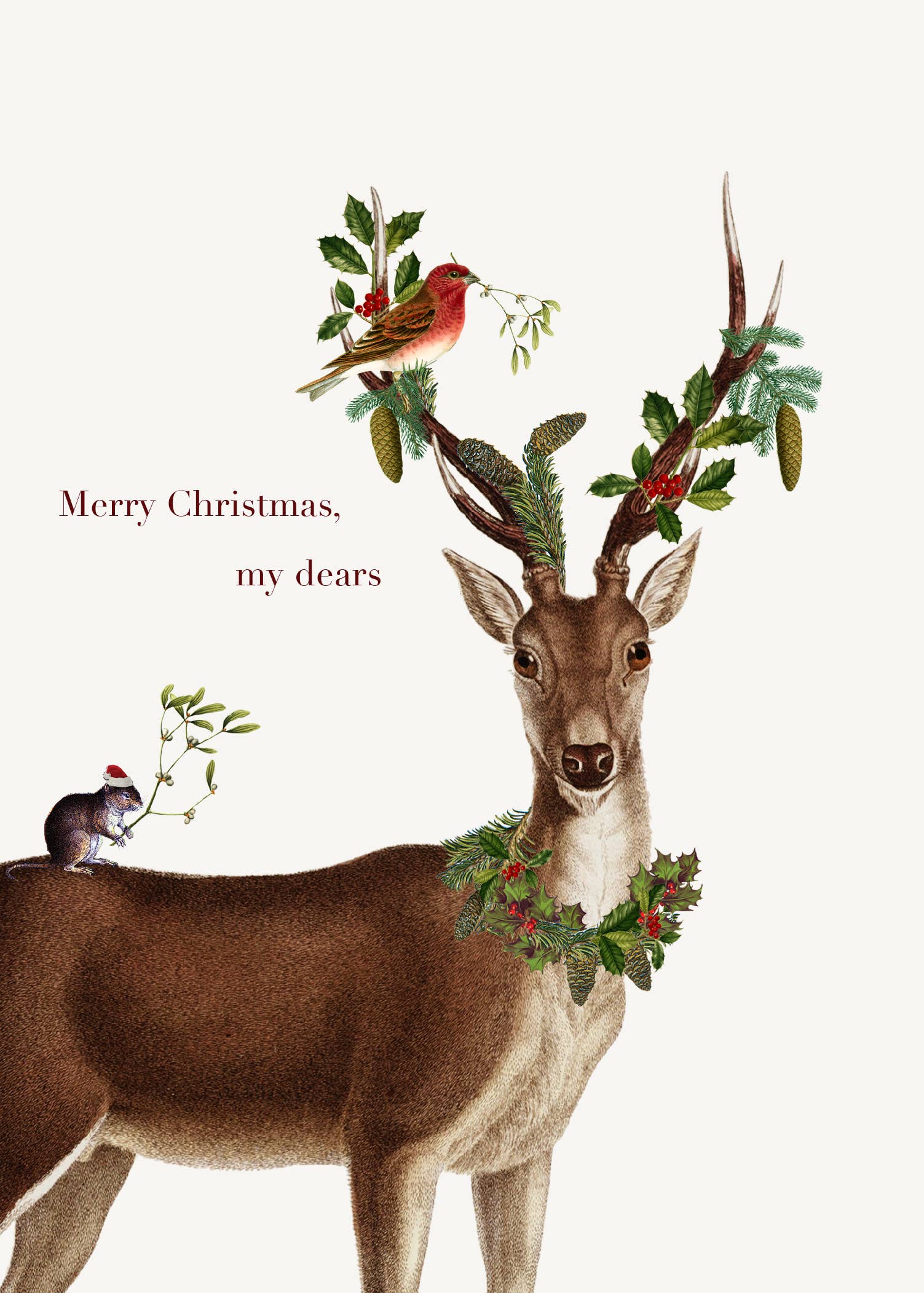 P. Flynn Design / Phun House - Wholesale Christmas Card - Merry Christmas, my dears 5X7 Holiday card0