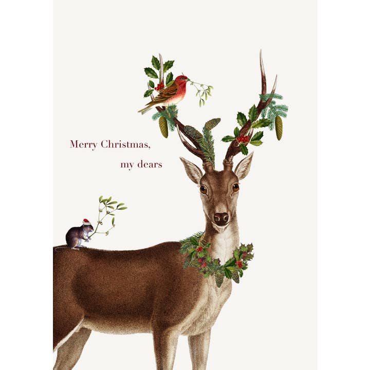 P. Flynn Design / Phun House - Wholesale Christmas Card - Merry Christmas, my dears 5X7 Holiday card