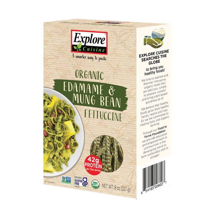 Organic Edamame Mung Bean Fettucine for wholesale by Explore Cuisine