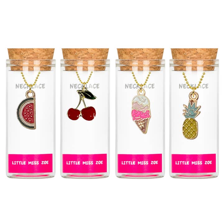 Little Miss Zoe - Wholesale Kids Necklace - Kids - Kids Charm Necklace in a glass bottle - Collection Set
