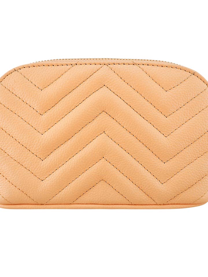 Sophia Makeup Purse | Sand for wholesale by Cadelle Leather