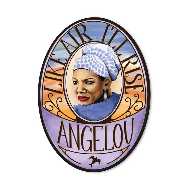 Maya Angelou Book Author Cameo Sticker for wholesale by Morgan Swank Studio