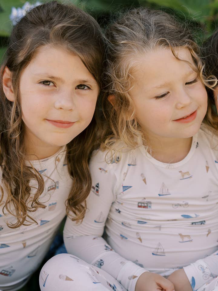 Two-Piece Set in Nantucket Summer for wholesale by Tiny Tuckets