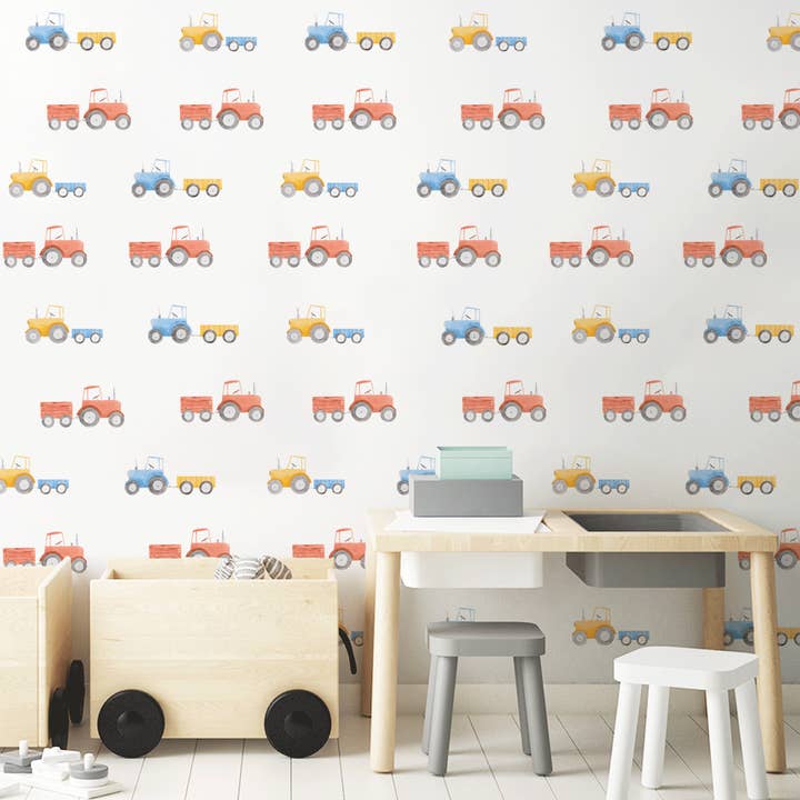 Busy Tractors & Trailors Wall Stickers for wholesale by Mica-Mica