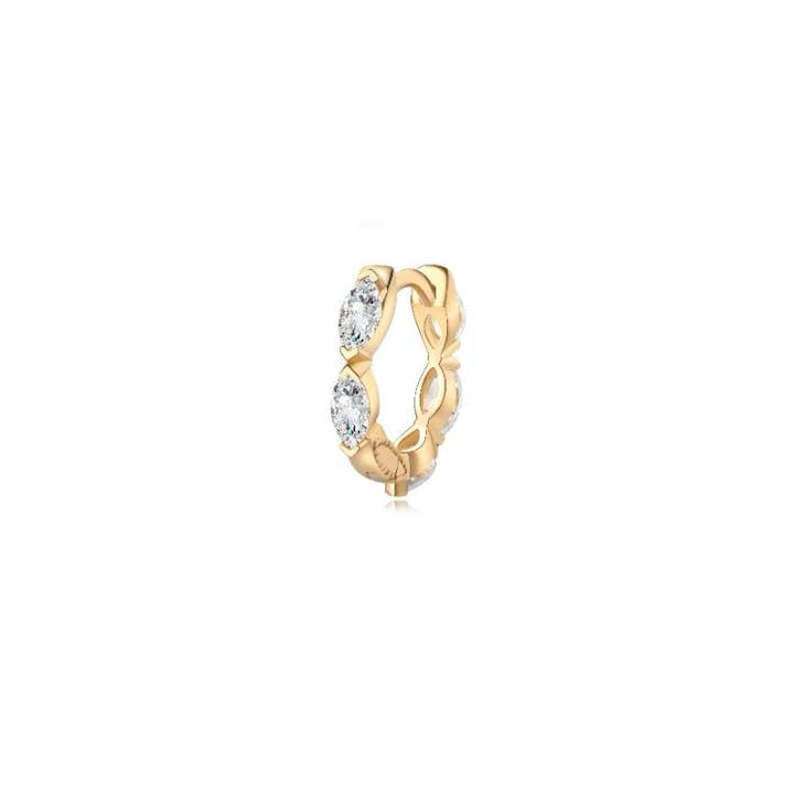 Marquise Diamond Hoop Earring for wholesale by LTM Jewels