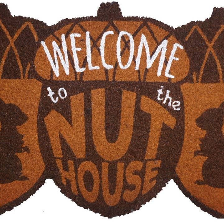Briarwood Lane - Wholesale Door Mat - Welcome To The Nuthouse Natural Fiber Coir Doormat (Case 4)
