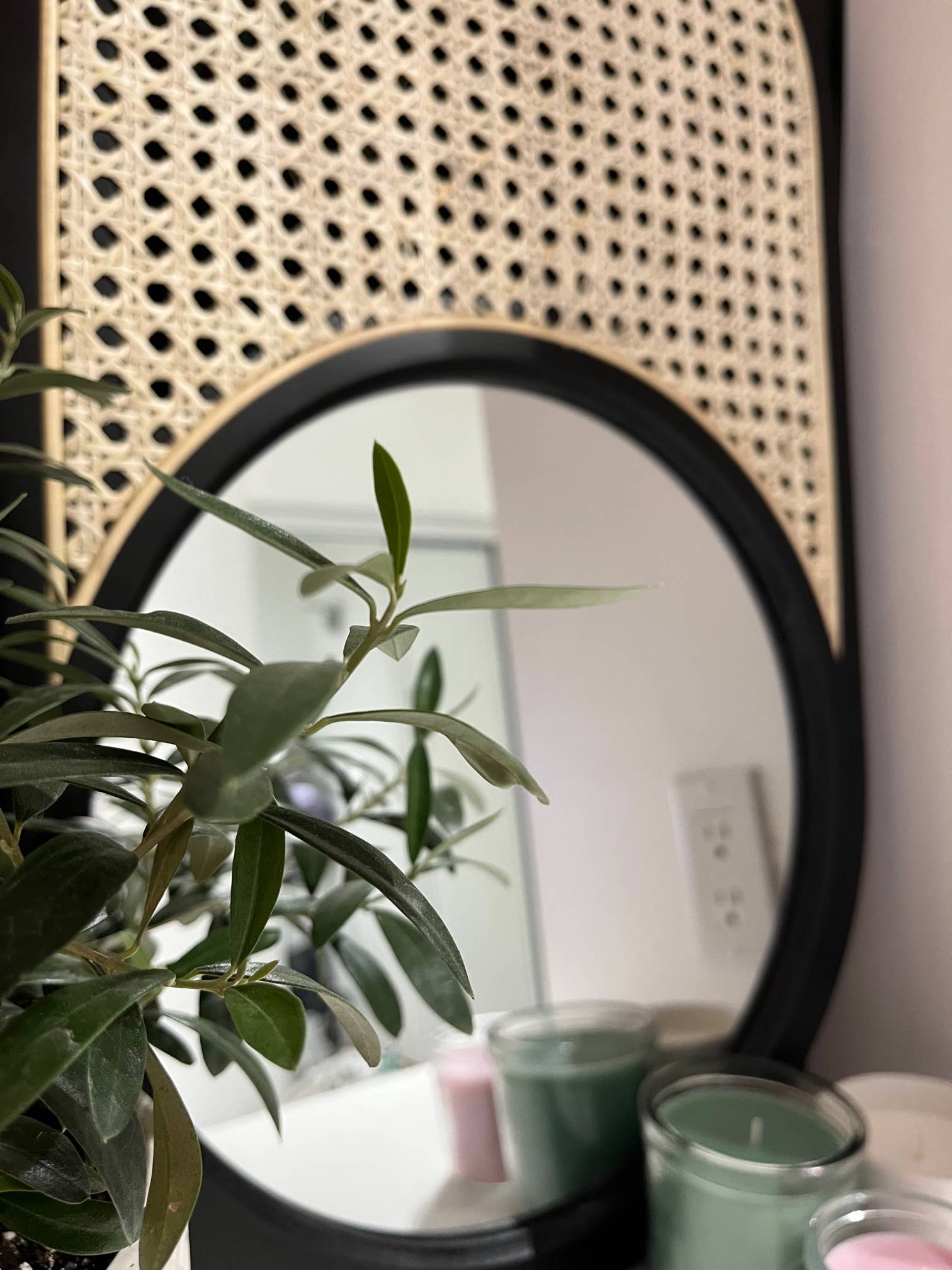 Coucou Bamboo - Wholesale Wall Mirror - 60cm Oval Wood Mirror|Oval mirror decor made of wood frame13