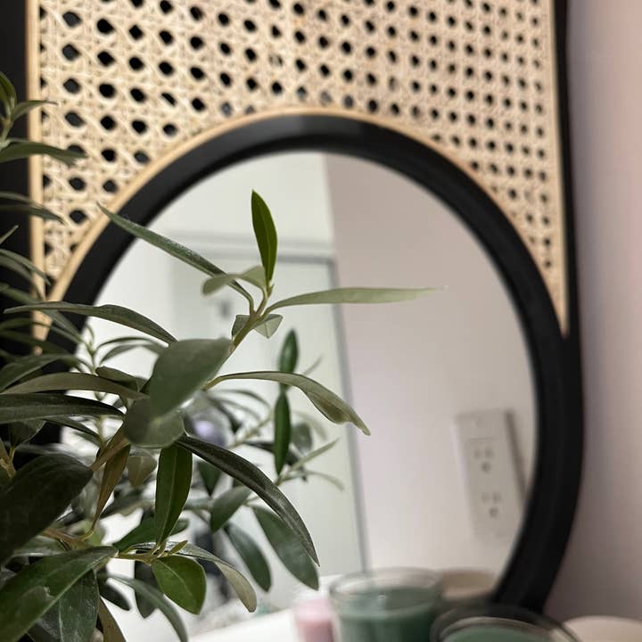 Coucou Bamboo - Wholesale Wall Mirror - 60cm Oval Wood Mirror|Oval mirror decor made of wood frame13