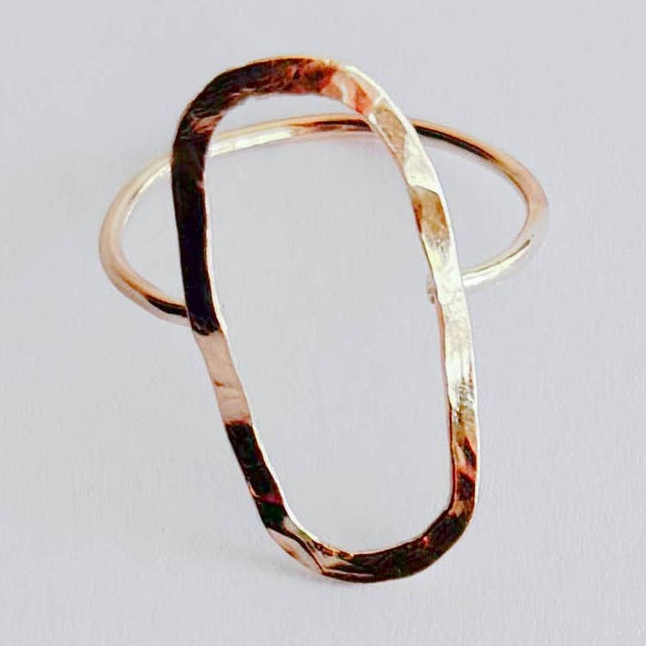 Gold-Filled Geometric Oval Ring for wholesale by Peerless Charm