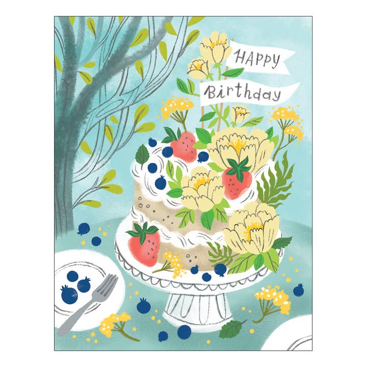 Studio Eleven Papers - Wholesale Birthday Card - Blueberry Cake Birthday Card