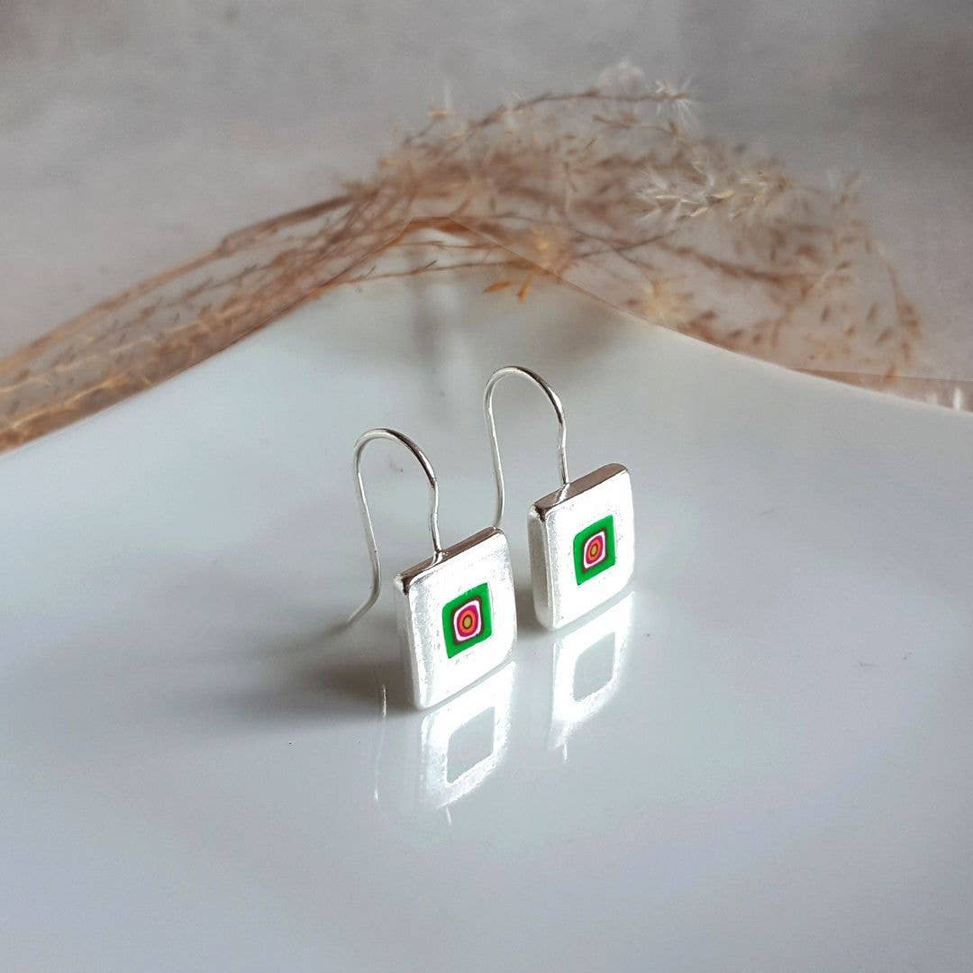 PASTACUITA – wholesale Hängande örhängen – Runda örhängen med hake i italiensk Millefiori-teknik13