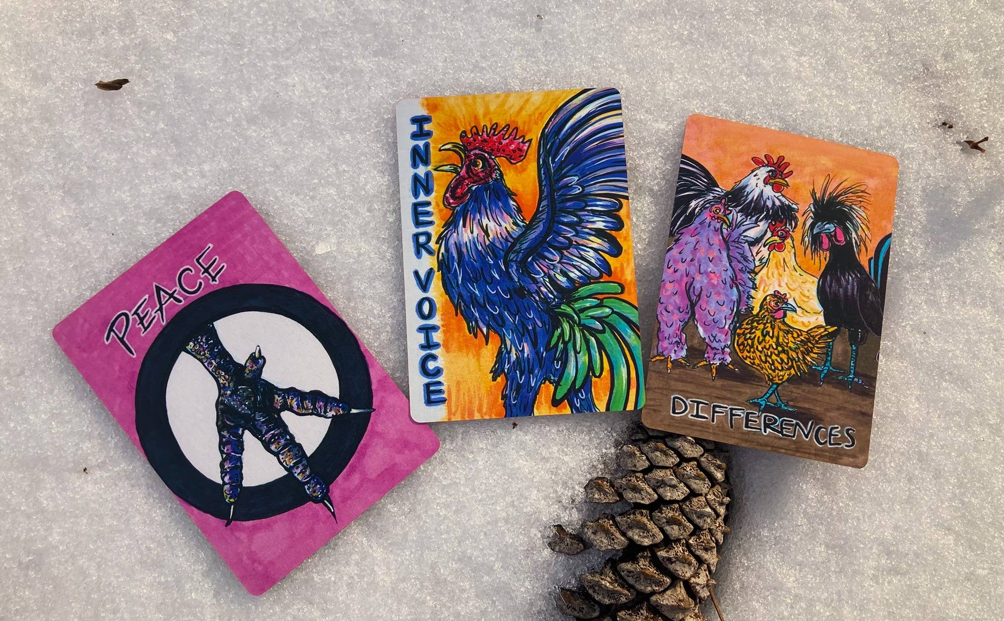 The Empathetic Chicken - Wholesale Tarot Cards - Chicken Transition Oracle Card Deck4