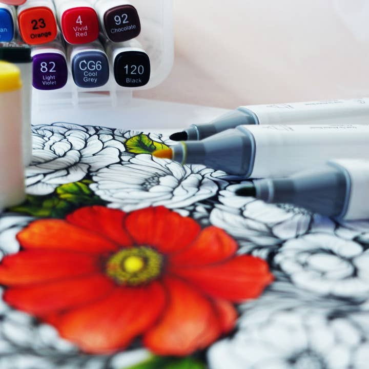 Angels Craft - Wholesale Marker - Dual Tip Markers Set, 12 Colors - 4 Color Options Available7