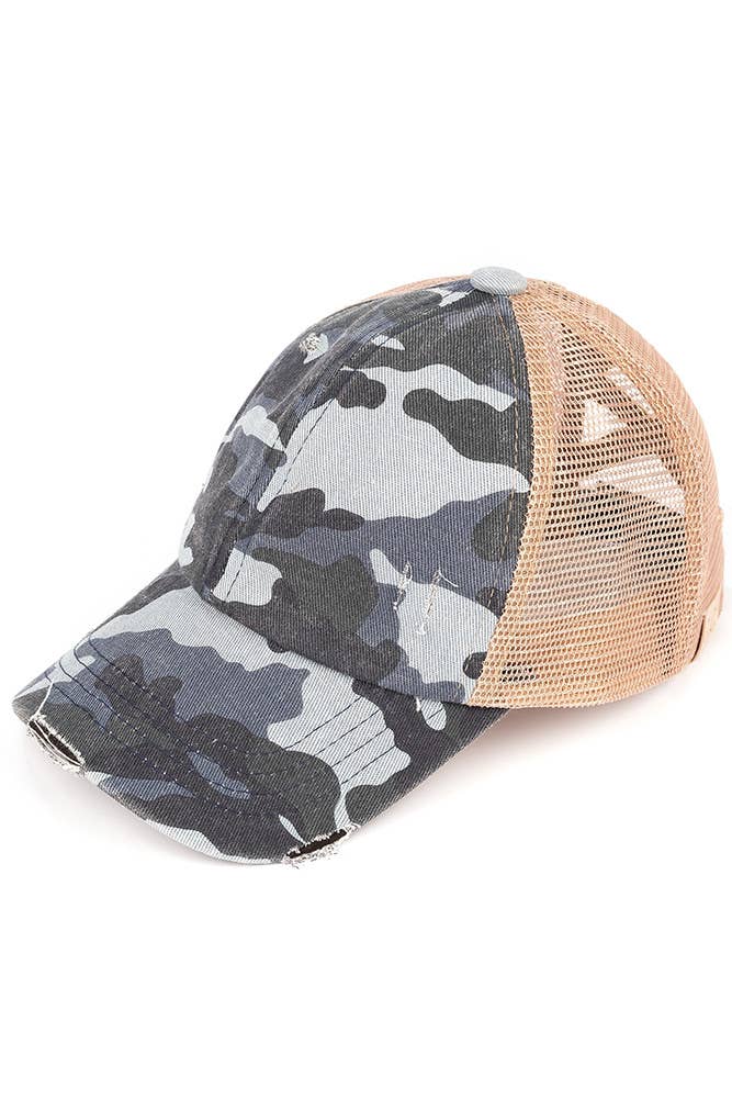 Hana - Wholesale Baseball Cap - Kids - C.C Kids Camo Cotton Twill Pony Cap2