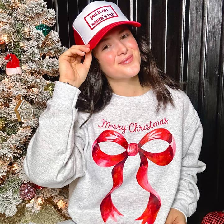 Truelove Apparel - Wholesale Trucker Hat - Women's - Put it on Santa's Tab Christmas Trucker Hat