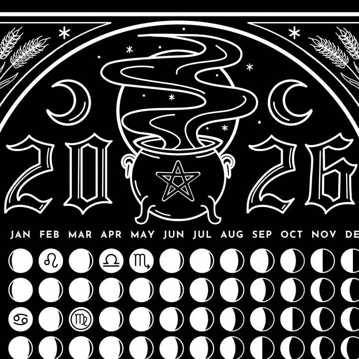 Lunalux Botanicals - Wholesale Calendar - *PRE-ORDER* 2026 LUNAR CALENDAR1