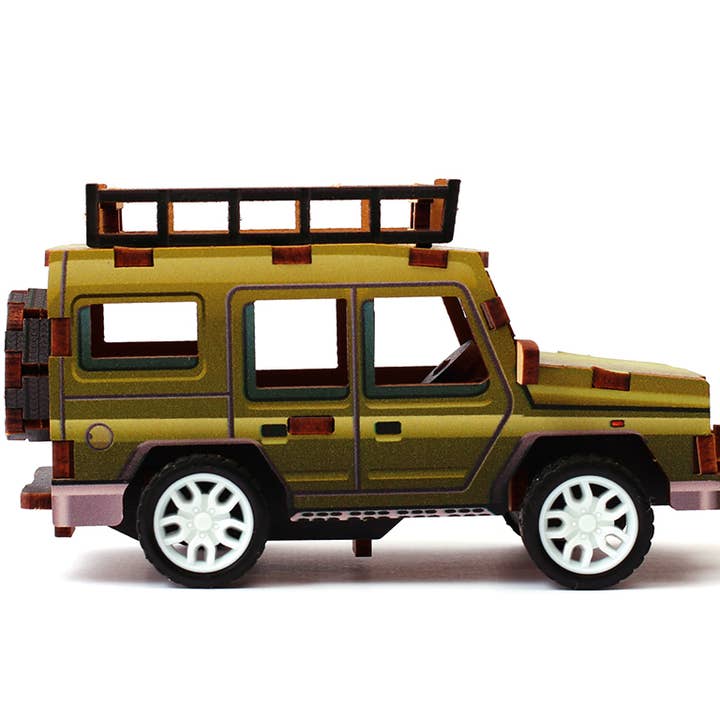 Graine Créative - Wholesale Wood Toy - Kids - 3D WOOD MODEL JEEP VEHICLE3