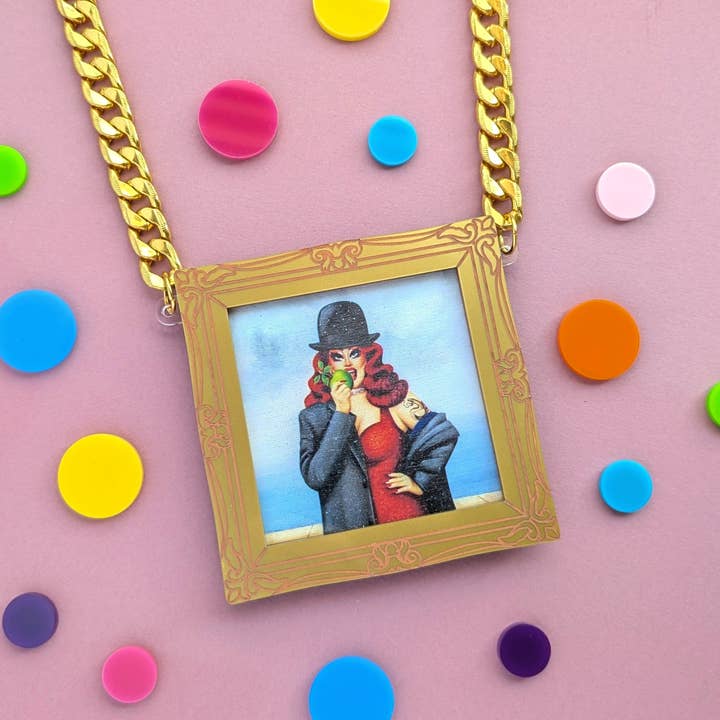 Art Of Drag Frame Necklace for wholesale by Sugar and Vice