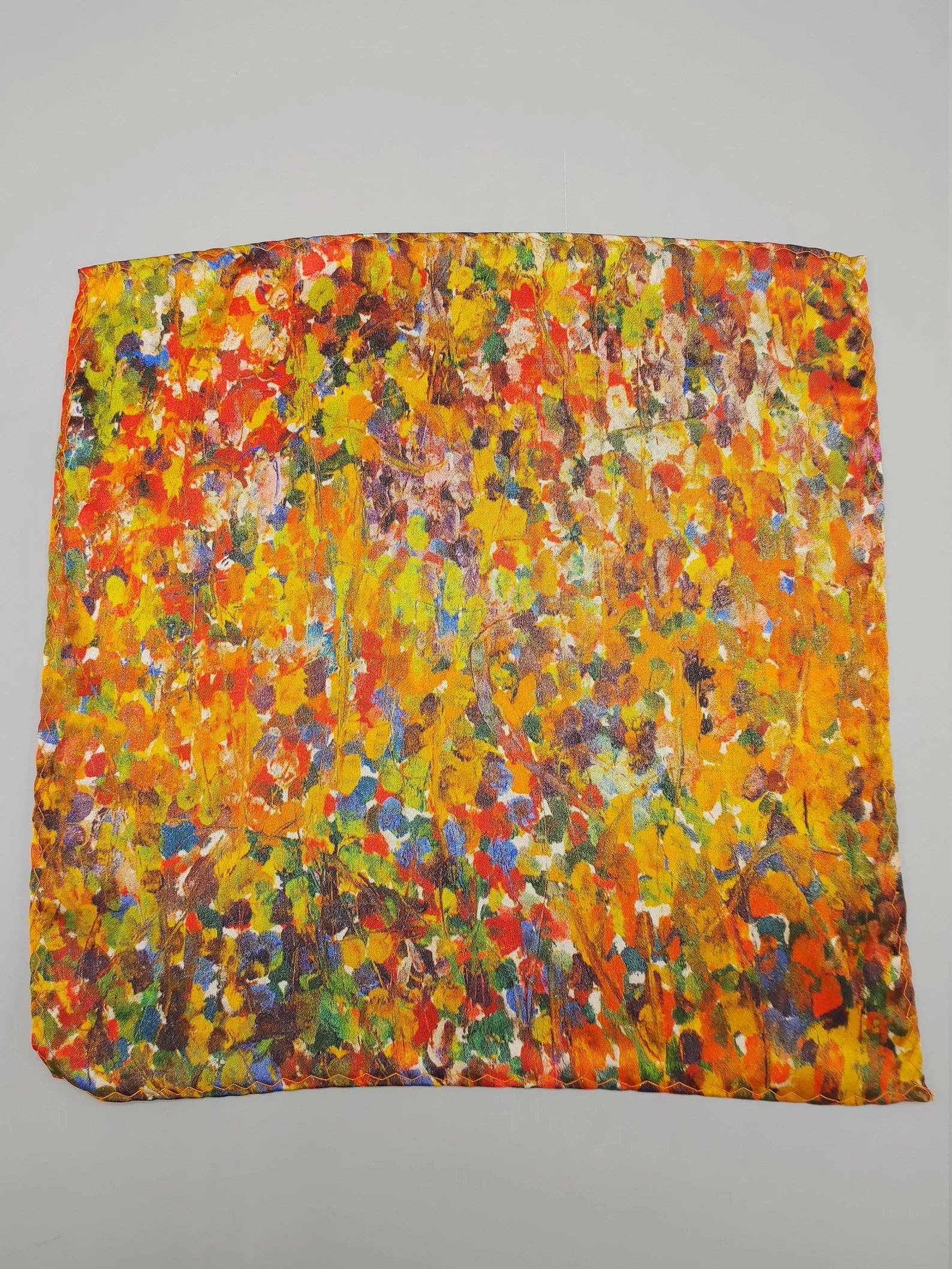 Magic Hill - Mercantile - Wholesale Scarf - Unisex - 100% Silk handkerchief scarf pocket square art print inspired by Bruce Mishell