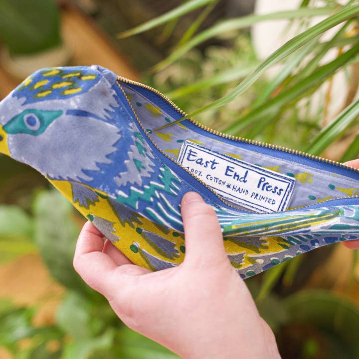 East End Press - Wholesale Pencil Case/Pouch - UK/EU: Blue Tit Fabric Case5