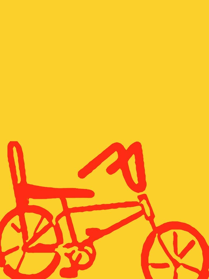 La Bicicleta Art Print por Giraffes e Robots por atacado de Giraffes and Robots Pop Art Studio
