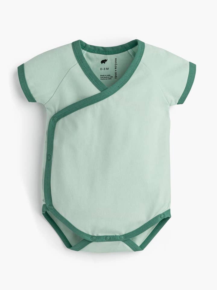 Short Sleeve Lucky Bodysuit_Green for wholesale by Monica + Andy