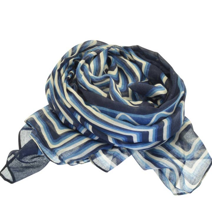 Blue Maze Scarf for wholesale by Miss Milly Limited