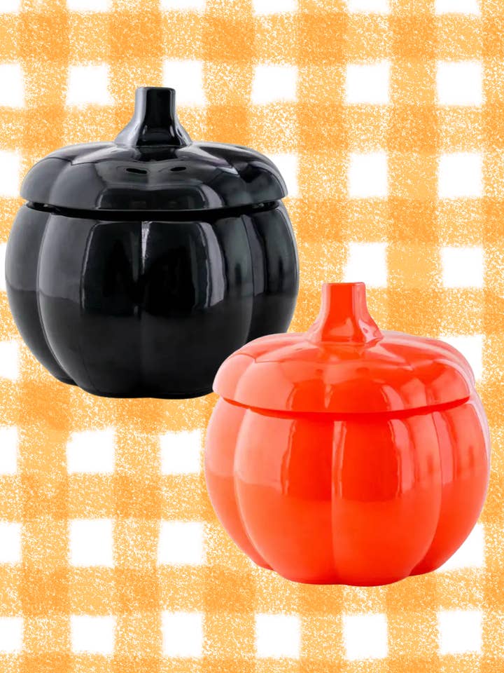 glass pumpkin - coconut wax candle for wholesale by Create. Meow. Repeat. LLC