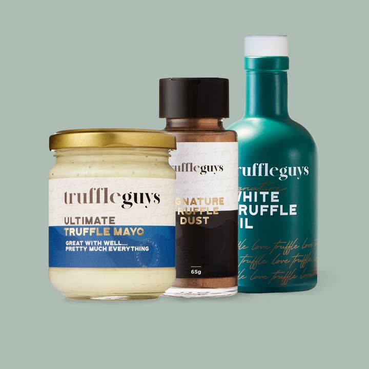 Discovery Bundle - Ultimate Truffle Mayo 190g + Signature Truffle Dust 45g + White Truffle Oil 200ml for wholesale by Truffle Guys