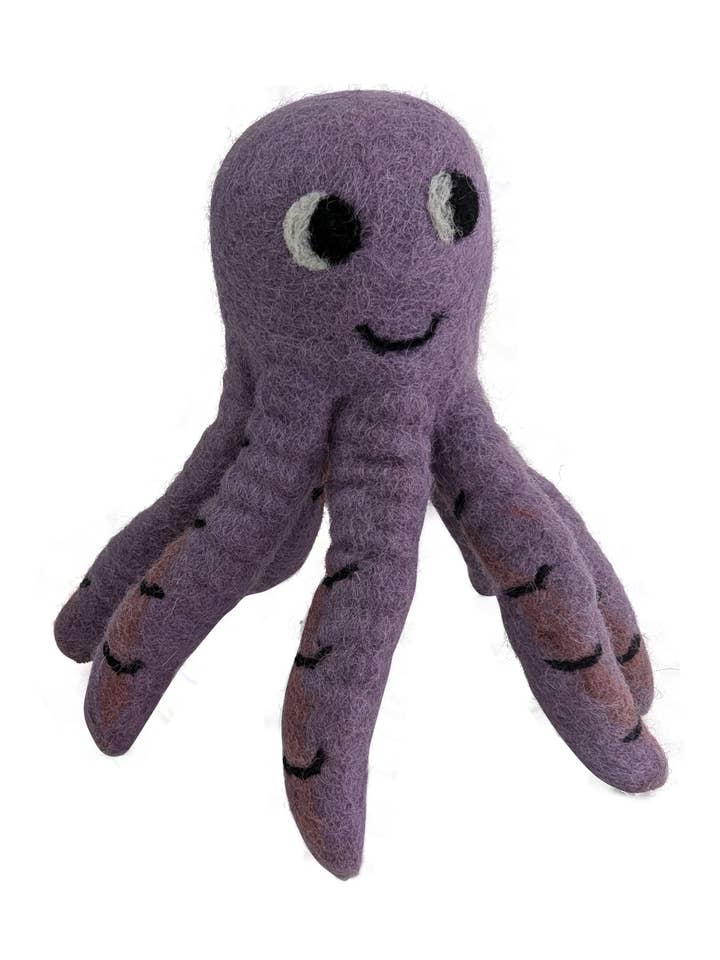 Handcrafted Felted Octopus for wholesale by Tiny Teethers