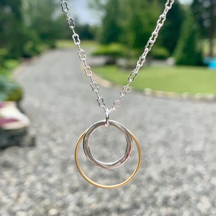 Collar de cadena con aro colgante de 18 pulgadas, 4 opciones para venta al por mayor de Marlene VanBeek Jewelry