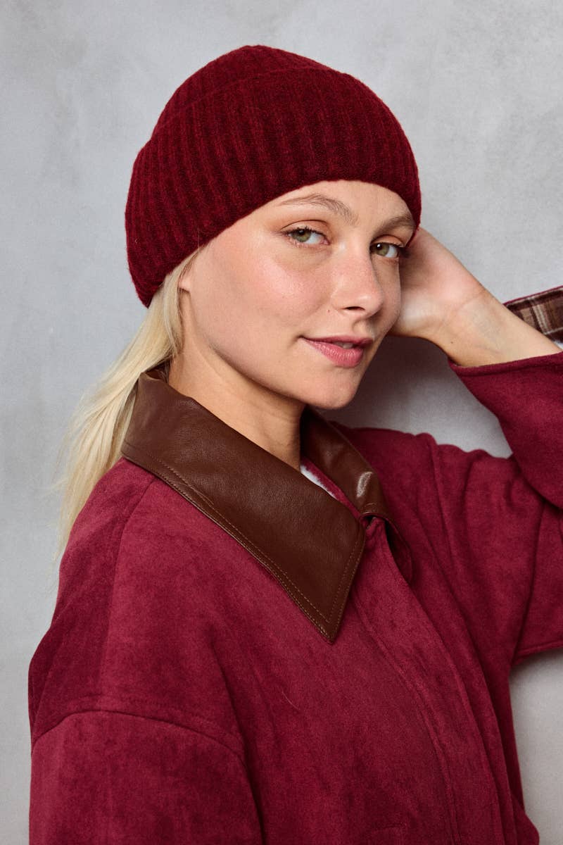 BYREN | ÉLINE L'ATELIER – Gorro - Mulher por atacado – Gorro liso em lã MJ201SD5