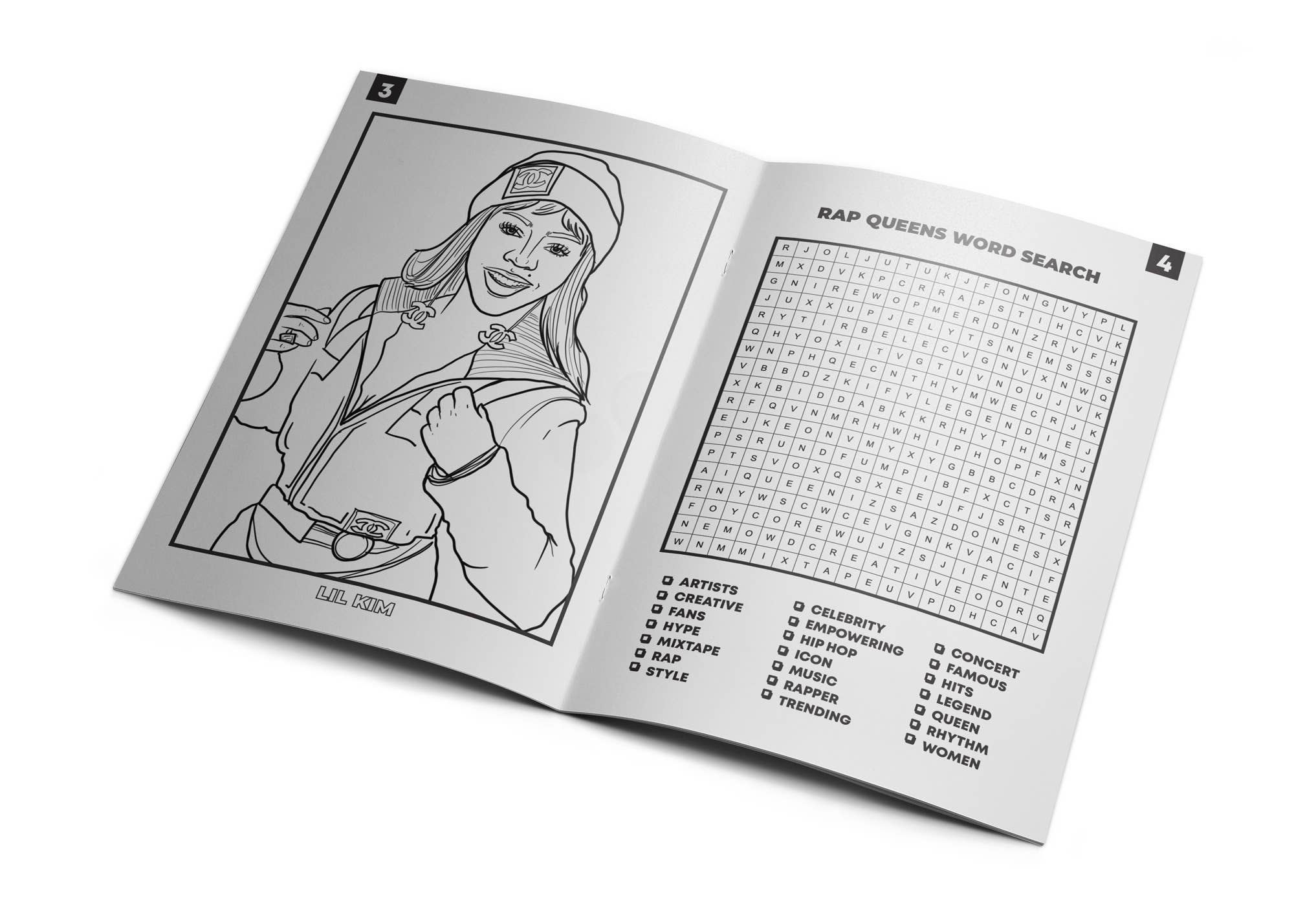 Studio Soph (We Pay Your Import Fees - We Ship DDP) - Wholesale Coloring & Activity Book - Adult - Rap Queens Activity Book1