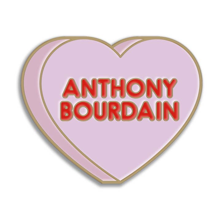 Anthony Bourdain Sweethearts Pin for wholesale by Mover & Shaker
