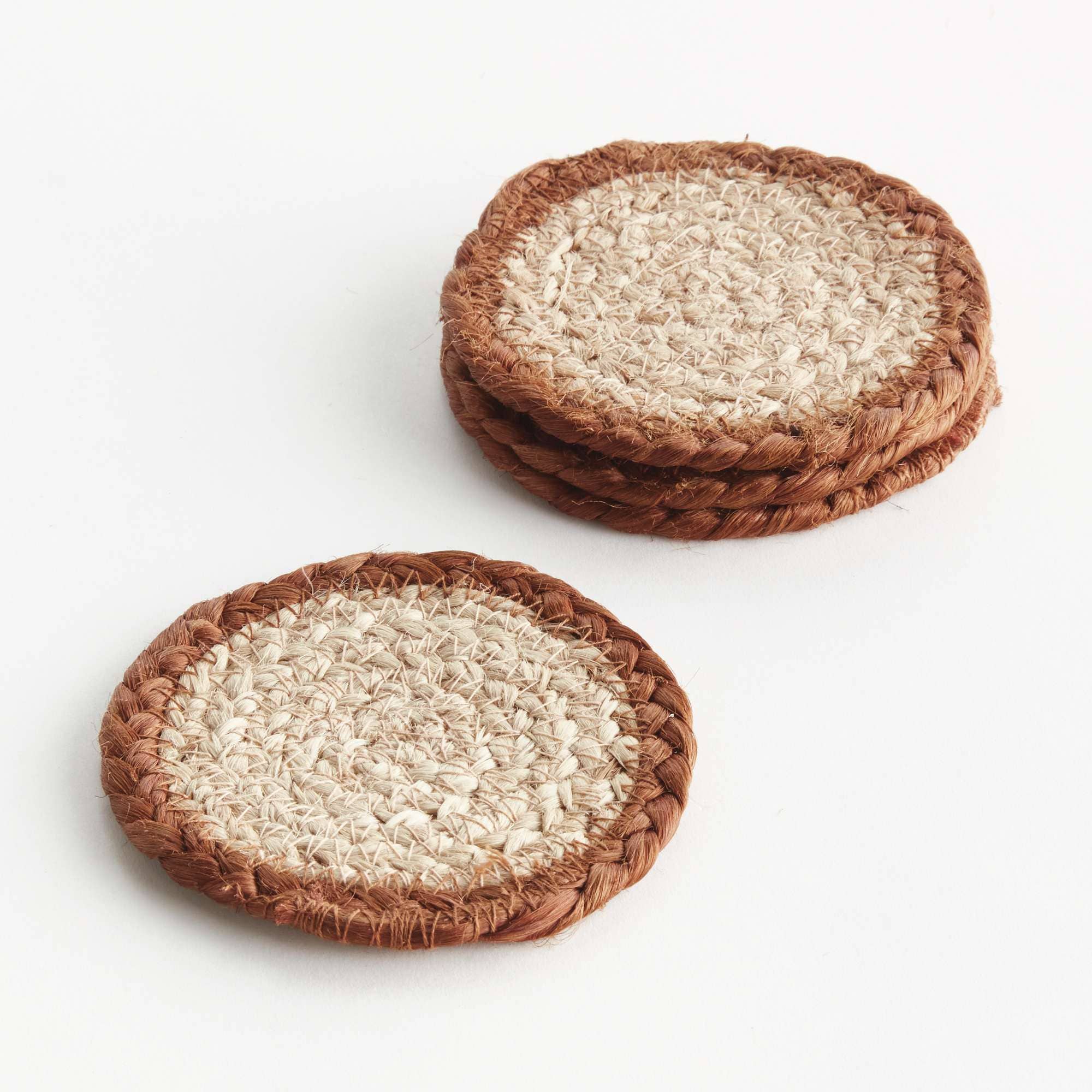 Napa Home & Garden - Wholesale Coasters - Jute Coasters, Set of 4 - Natural - Durable & Stylish2