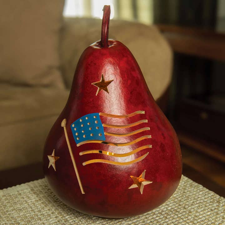 Meadowbrooke Gourds - Vente Décorations de table - Drapeau américain - Éclairage moyen4