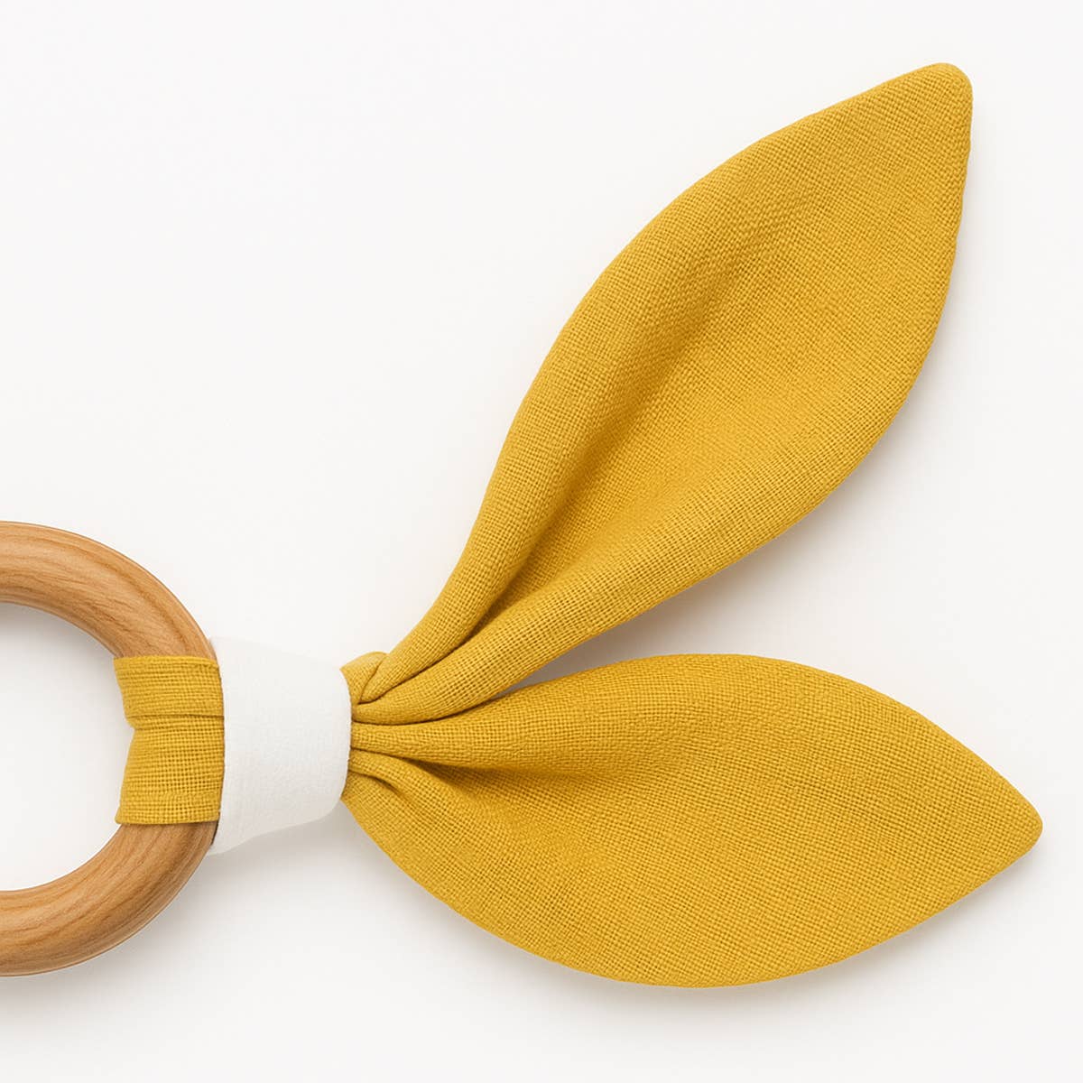 PAPATE - Wholesale Teether (Not Clip-On) - Baby - Organic Cotton Teething Ring - Honey1