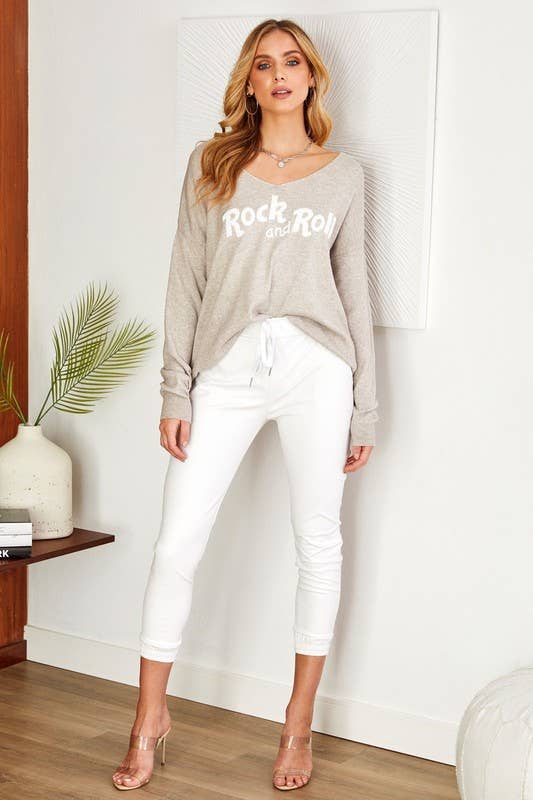 VENTI6 - Wholesale Pants - Women's - PU ELASTIC WAISTBAND ELASTIC ANKLE JOGGERS (97800-PU)7