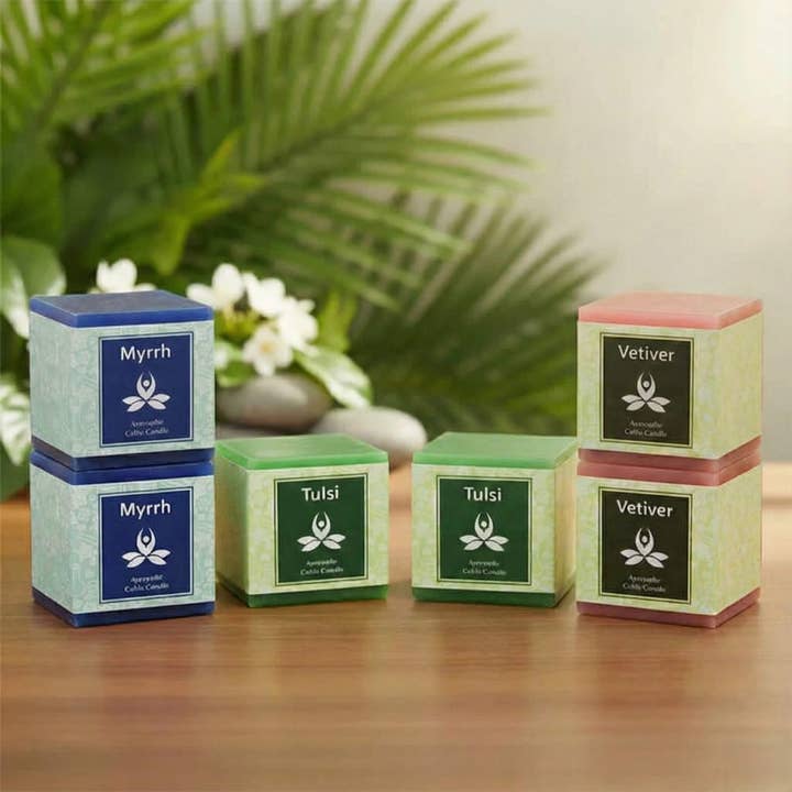 Set de Velas Ayurvédicas - Paquete de 6 Velas Surtidas para venta al por mayor de Incense Sticks