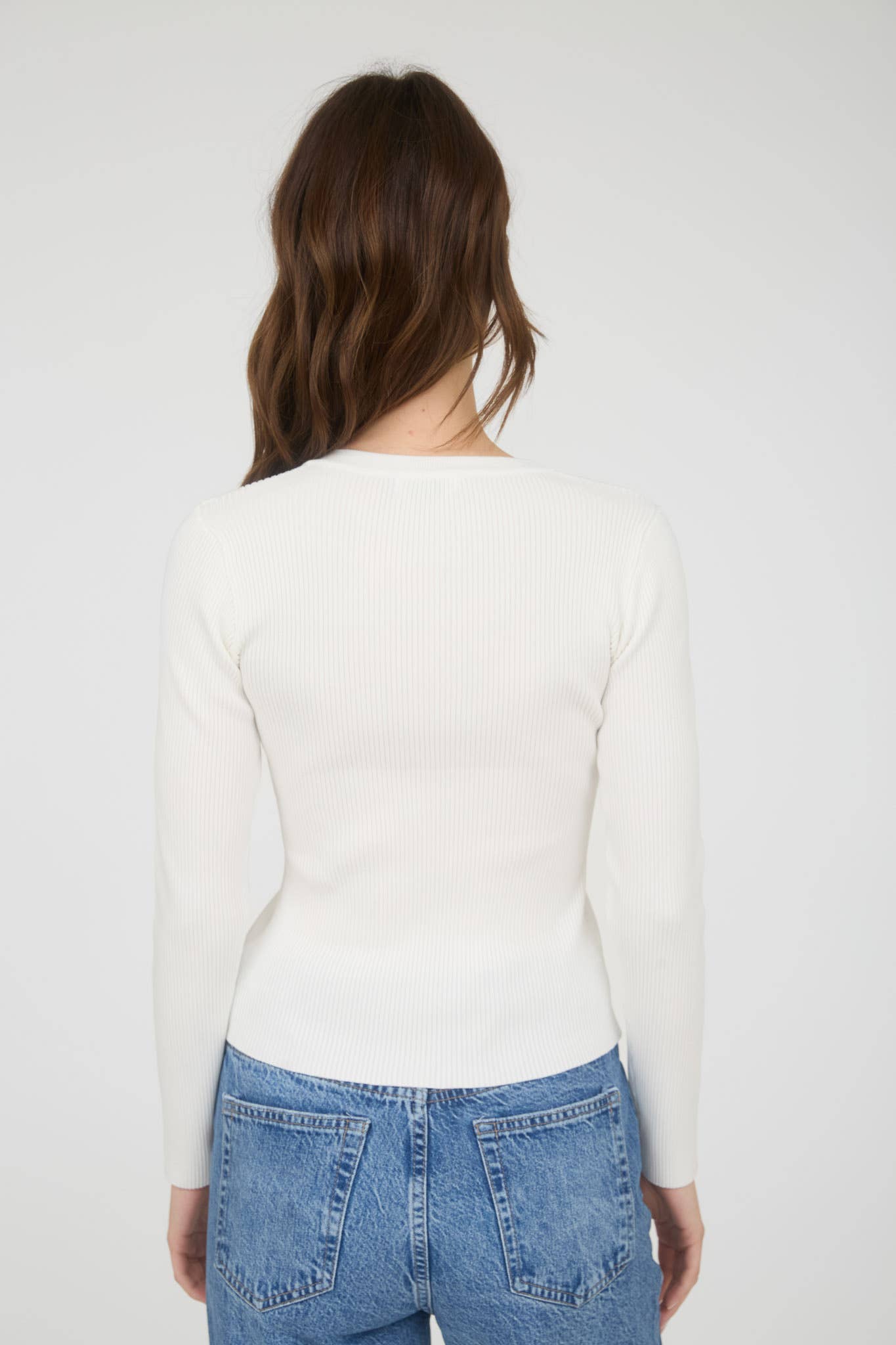 The Workshop Studio - Wholesale Cardigan - Women's - SNAP BUTTON DOWN ROUND NECK KNIT CARDIGAN43