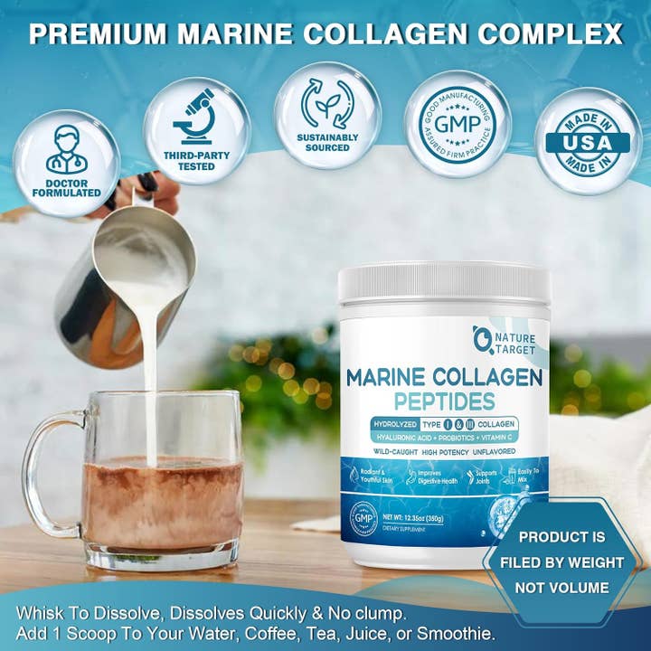 Nature Target - Wholesale Protein/Superfood Powder - NATURE TARGET Marine Collagen Peptides Powder3