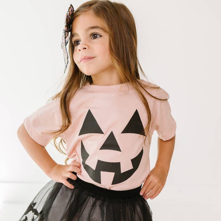 Jack O Lantern Face Halloween Toddler and Youth T-Shirt for wholesale by Benny & Ray Apparel