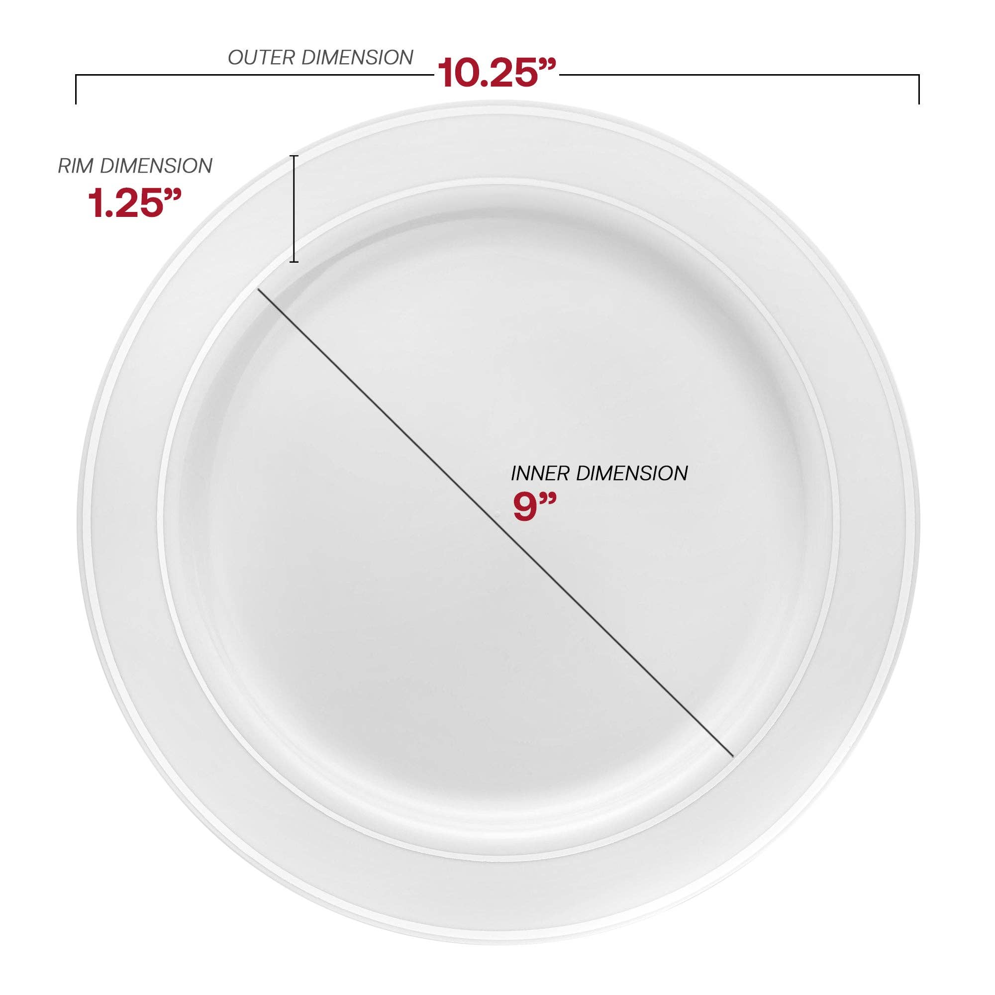Smarty had a Party - Vendita all'ingrosso Servizio da tavola - Set di stoviglie in plastica bianca con argento - 120 ospiti2
