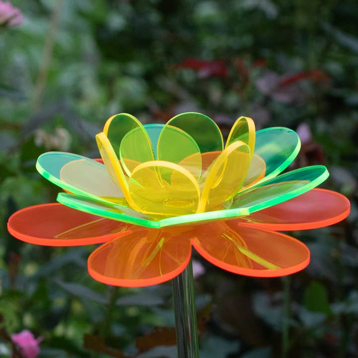 Suncatcher flower stake | Spectrum Lotus for wholesale by The Colored Petal